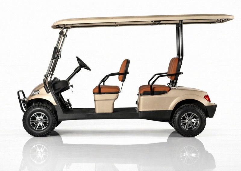 EPIC 4-Seater Lifted Electric Golf Cart with Lithium Battery 105Ah & Standard Tires | LSEV (Golden) - Image 3